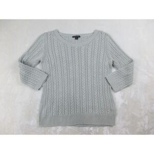 Brooks Brothers Sweater Womens Medium Gray‎ Knit Silk Pullover Casual Ladies